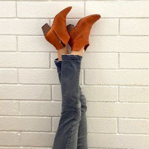 Cognac Leather Marant Dicker Boots